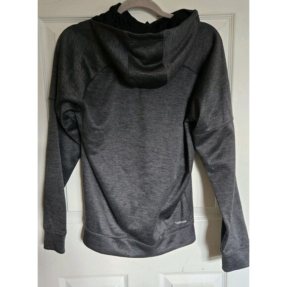 Adidas Mens Pullover Hoodie Climawarm Hood Sweatshirt Gray Size Small S Warm Top - Picture 2 of 13